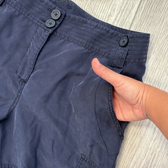 Tory Burch Cargo Pants Dark Navy Blue size 10 - Picture 4 of 10